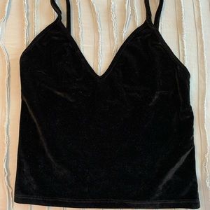 Brandy Melville velvet crop tank top